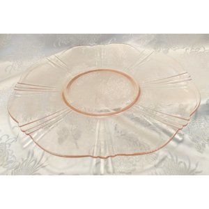 PINK DEPRESSION GLASS PLATE - AMERICAN SWEETHEART